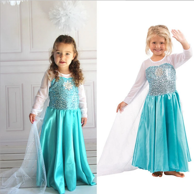 

Baby Girs Frozene Anna Party Snow Queen Princess Cosplay Clothing Birthday Princess Dress Kids Costume Dress