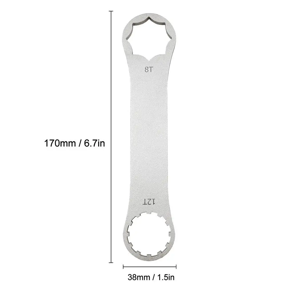Description Picture 3 of itemProfessional Bicycle Suspension Fork Wrench 8T 12T Bike Repair Tool 24/26/27/28/30/32mm MTB Road Bike Spanner Repair Wrench