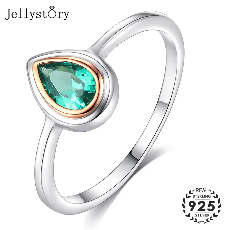 Лидер продаж кольцо из серебра 925 пробы в форме капли воды от Jellystory Женское
