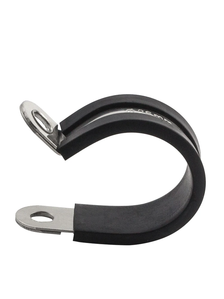 304 stainless steel Rubber Lined P Clips R-type pipe clamp Cable Mounting Hose Pipe Clamp hose clamps