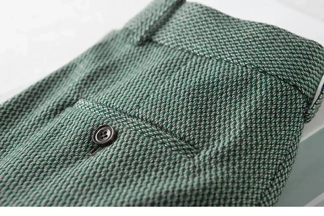Женское пальто 2019 Ранняя осень новый зеленый костюм, пиджак в клетку + брюки