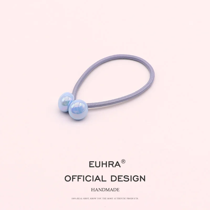 EUHRA, 3 цвета, керамические бусы, опал, эластичная резинка для волос для женщин и девочек, повязка для волос, Детские резинки, аксессуары для волос