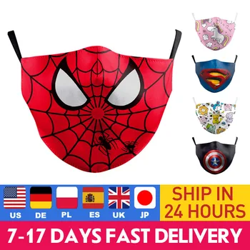 

Reusable Mouth mask Cute Print Kids Adult Washable Fabric Face Mask PM 2.5 Protective Dust Masks Cartoon Children Mouth-Muffle