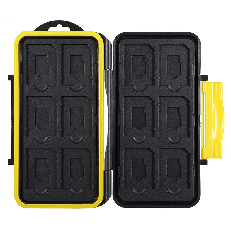 1PC Storing Case Micro SD/TF Cards Holder Portable Storage Box Card Protecting Placing Boxs Waterproof ABS 12 Slots