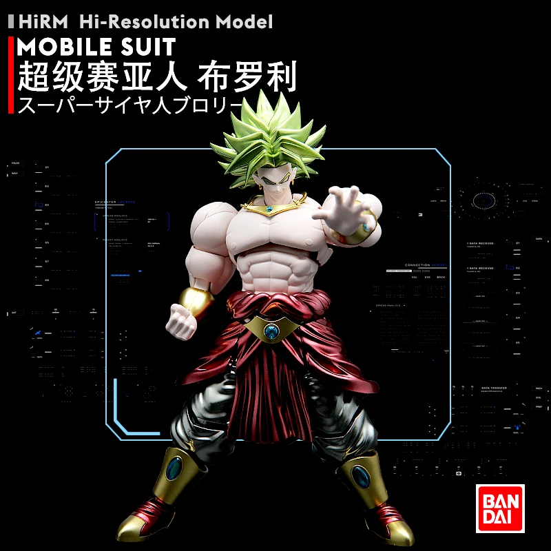 Японского аниме Bandai Dragon Ball Broly 24 см металлическая раскраска Сборная модель игрушки Фигурки Рождественский подарок