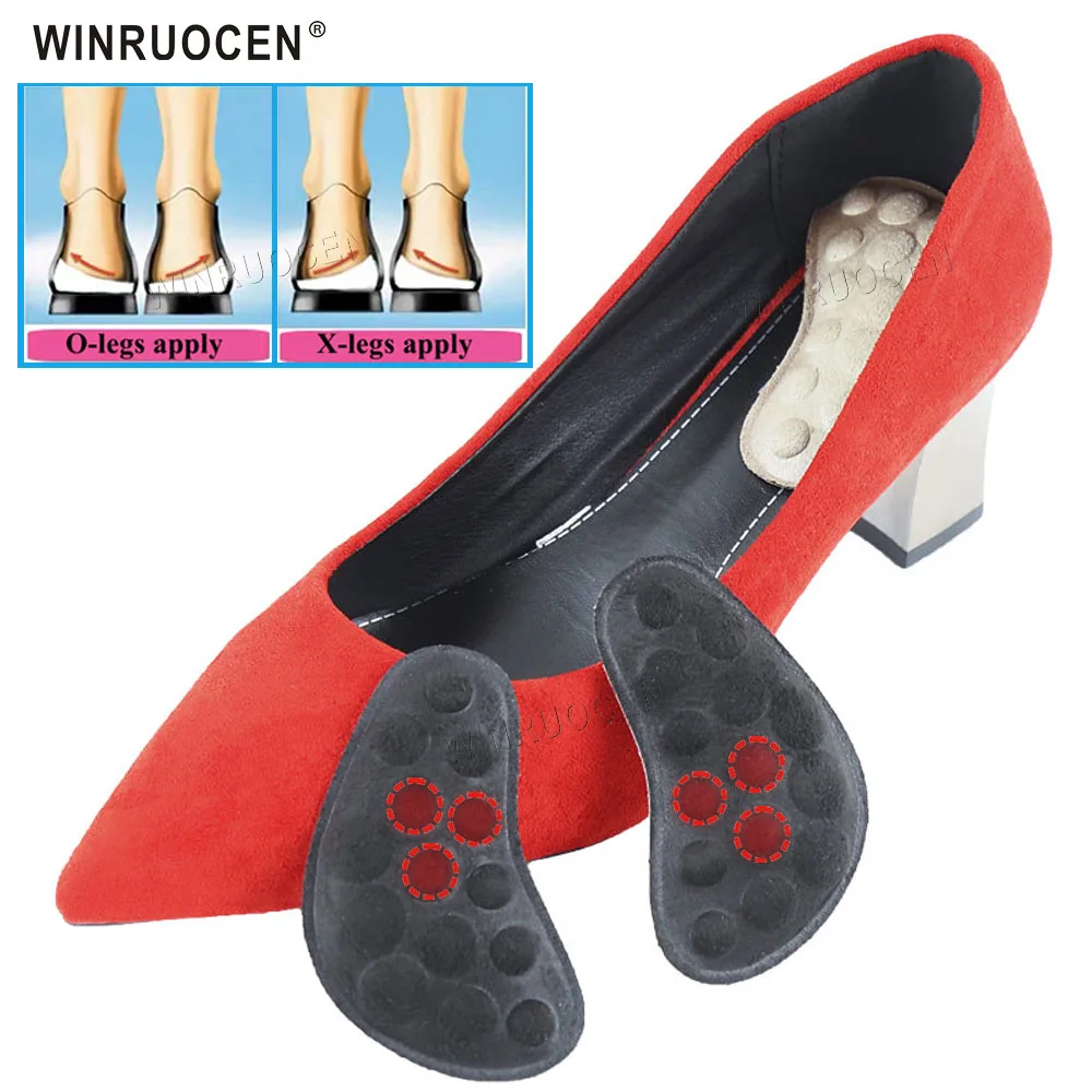 

XO correcting Half Insoles Unisex Foot Care Plantar Fasciitis Achilles Tendonitis Heel High Spur Pad Pain Relief Granule massage