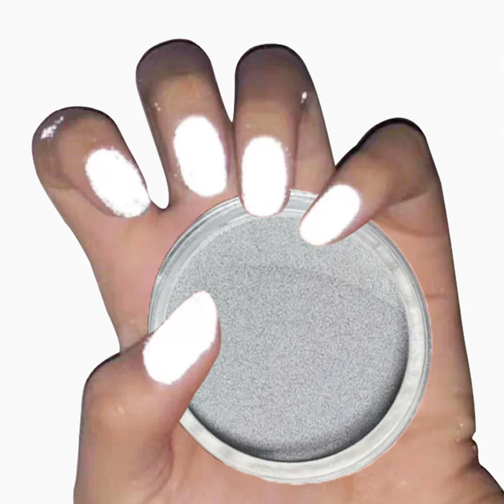 1 Bottle Neon Phosphor Powder Nail Chrome Dust Luminous Gray Nail Pigment Glow in the Dark 1