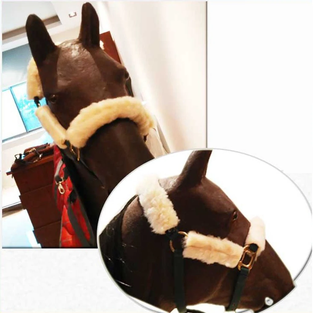 4 шт. в упаковке, чехлы для носа лошади-флисовые, удобные, мягкие-снаряжение для верховой езды для защиты носа, щек и короны