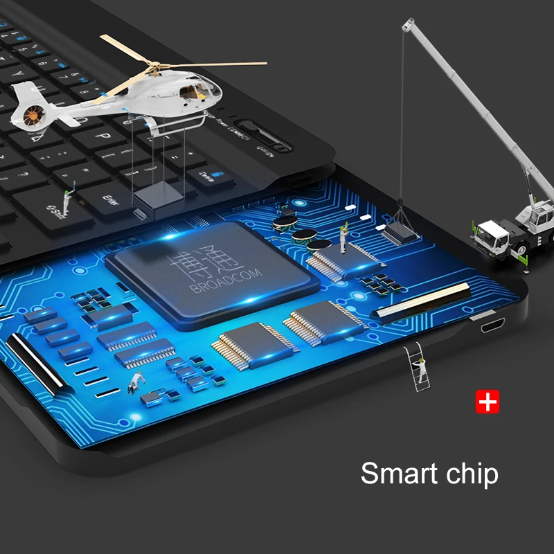 Умный чехол подставка для iPad Air 1 2 перезаряжаемая Беспроводная Bluetooth клавиатура