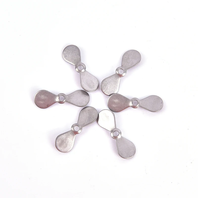 10pcs/bag Stainelss Steel Propeller Blade for Fishing Lure / Spinner Bait DIY Pike Fly Tying Material | Спорт и развлечения