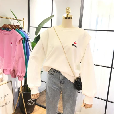 Белый Весенняя Новая модная женская толстовка с длинным рукавом Kawaii, однотонное хлопковое пальто, милая Повседневная Толстовка с капюшоном для девочек-подростков - Цвет: Белый