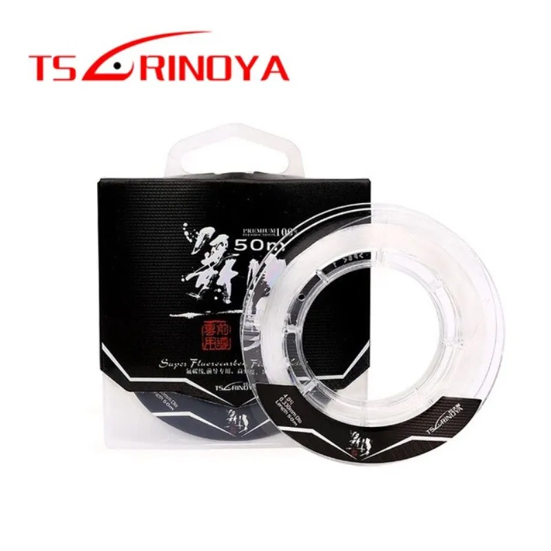 

TSURINOYA 50m Fluorocarbon Fishing Line Front Traverse Special Use Sub-line High Abrasion Resistance High Nodule Intensity Pesca