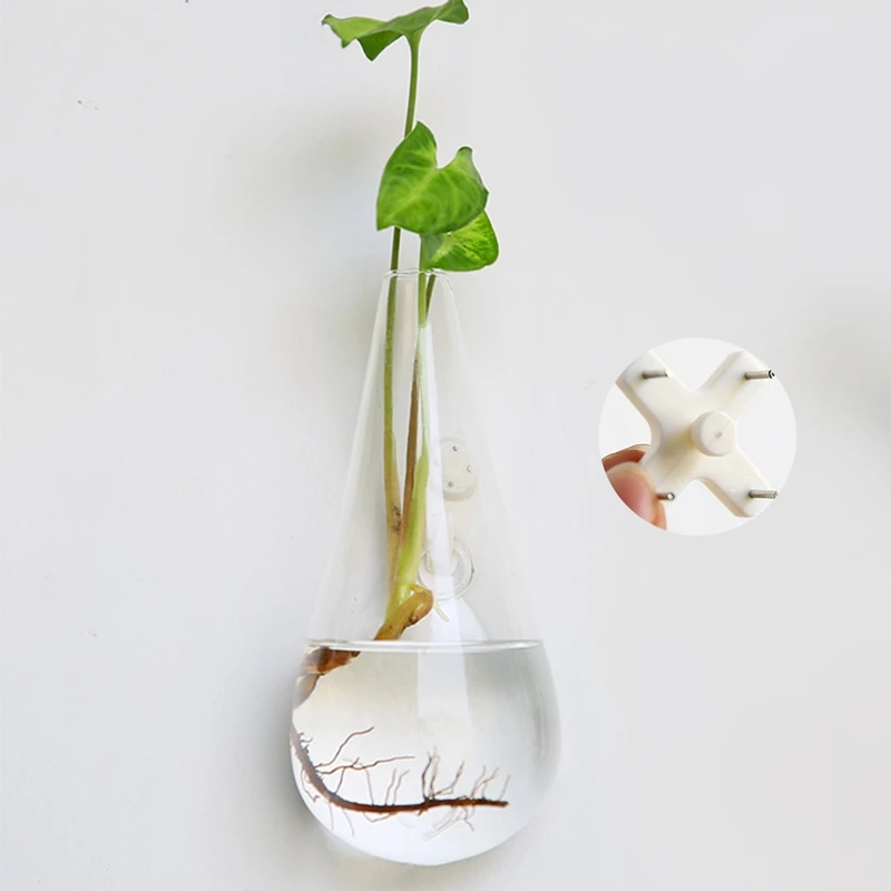 Подвесная прозрачная домашняя стеклянная настенная подвесная Ваза Бутылка растительный цветочный шар Декор Террариум Алмазный Стиль