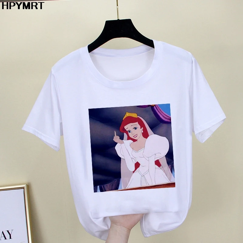 2020 New summer spoof Mona Lisa Print T Shirts Women aesthetics funny Tshirts Casual Short Sleeves Tops t-shirt Female Clothing