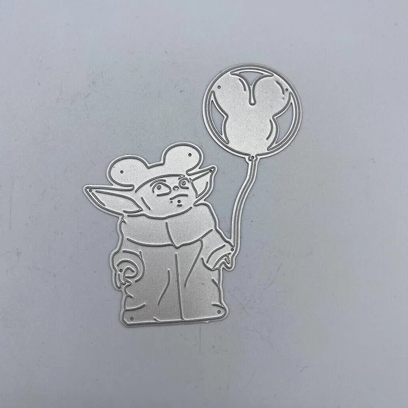 Metal Cutting Dies Stencil Alien holding a balloon New 2020 for DIY Scrapbooking Craft dies Cut Decor Photo Cards | Дом и сад