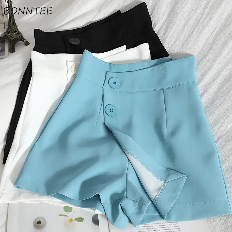 

Shorts Women Irregular High Waist Casual Summer New Arrival Fashion Korean Style Temperament Office Lady Wide Leg Trousers Loose