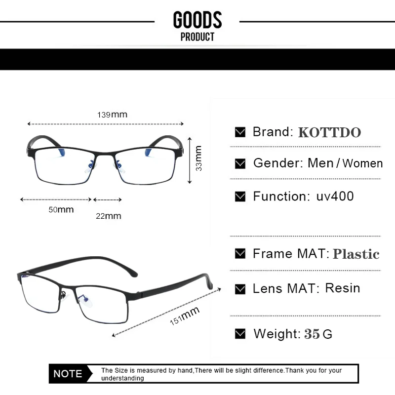 Eyeglasses Frames KOTTDO Vintage Square Optical Eye Glasses Frames Metal Men Fashion Classic Business Clear Transparent Frame Eyeglasses oculos