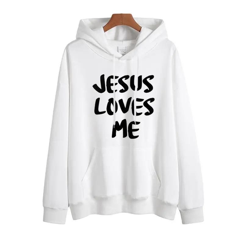 

Jesus loves me Letter printing hoodies Women Harajuku Fashion Brand clothing aesthetic Pullovers Plus velvet Crewneck Sweatshirt