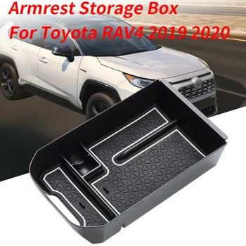 

For Toyota RAV4 2019 2020 Car Storage Box Armrest Central Glove Tray Case Organizer Plastic