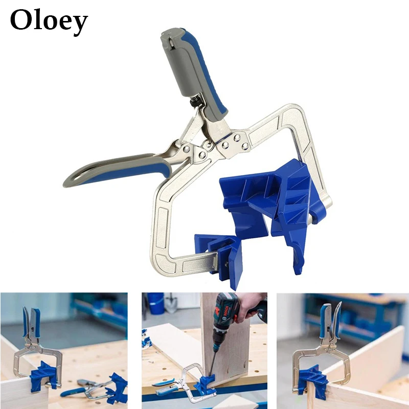 

Auto-adjustable 90 Degree Right Angle Woodworking Clamp Quick Clamp Pliers Picture Frame Corner Clip Hand Tool T-Clamp