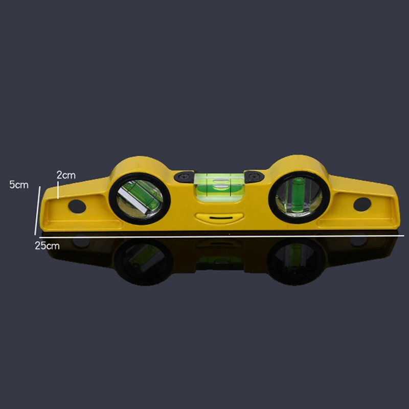 Home 23mm 25mm Magnetic Spirit Level Meter 45 degree Adjusted Strip Level Ruler with 3 Bubble Vertical Horizontal Measuring Tool