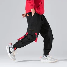 Харадзюку брюки карго мужские осень зима новые модные свободные хип-хоп брюки мужские уличные шаровары мужские спортивные штаны