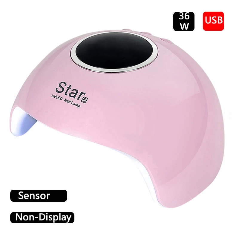 Star 6 Сушилка для ногтей Светодиодный УФ лампа 36 Вт мини-лампа с USB ...