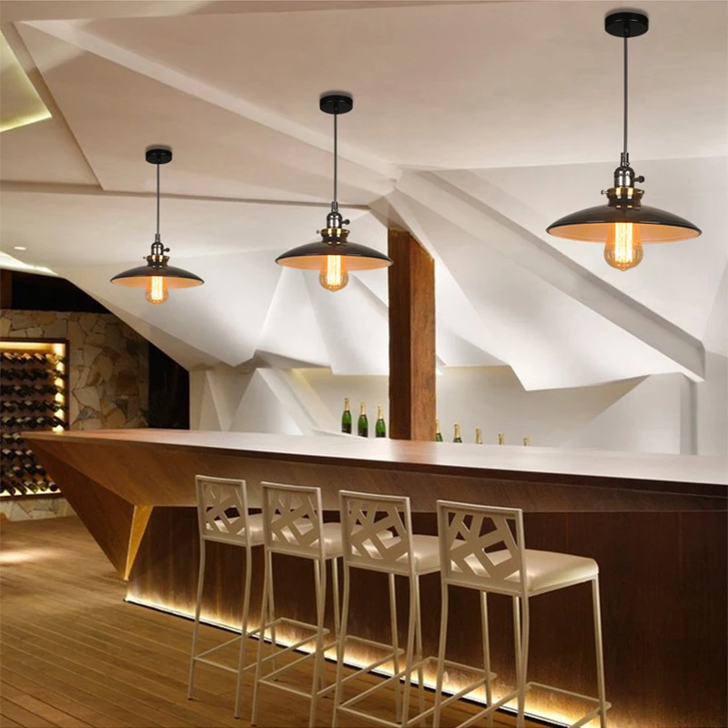 Винтажный светодиодный подвесной светильник s промышленный кухонная Подвесная