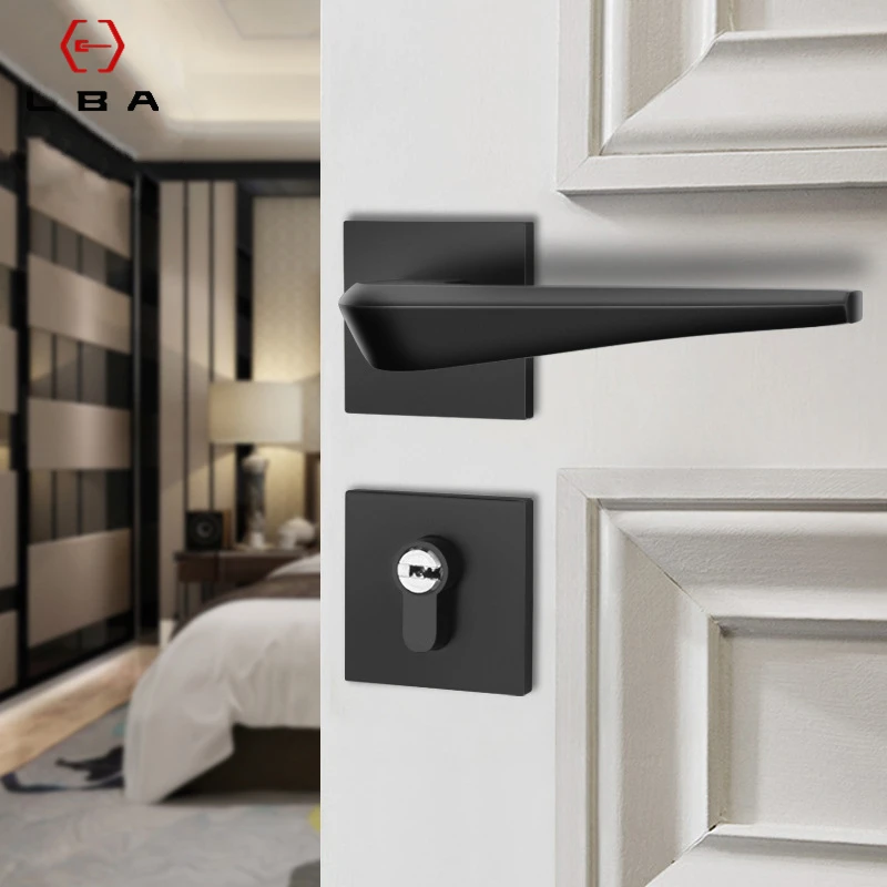  LBA High End Modern Minimalist Silent Indoor Split Door Lock Zinc Alloy Decorative Furniture Person - 4000248004274