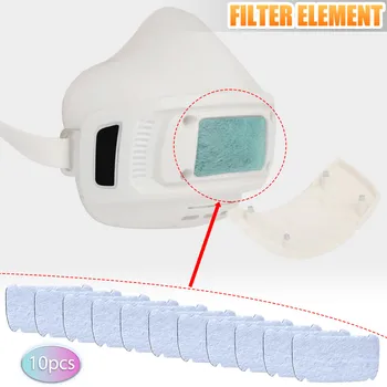 

10pcs Filter Electric Mask Accessories Rechargeable Automatic Air Supply Electric Mask Filter 5x3cm Four-layer Hepa Filter