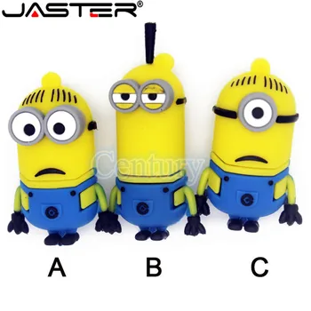 

JASTER Funny Minions Memory Stick 8GB 4GB 16GB Cute Cartoon Pen Drive 32GB 64GB Usb Flash Drive Pendrive USB 2.0 Free shipping