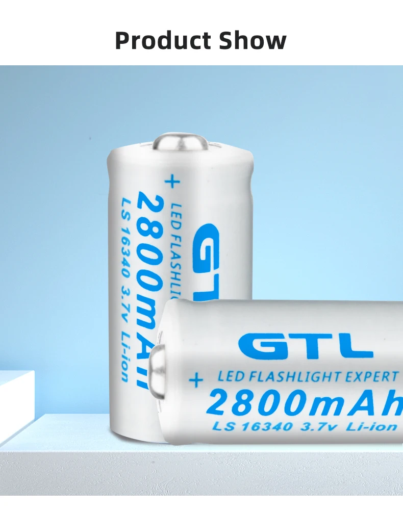 2021 New 3.7V 2800mAh Lithium Li-ion 16340 Battery CR123A Rechargeable  Batteries 3.7V CR123 for Laser Pen LED Flashlight Cell - AliExpress  Consumer Electronics