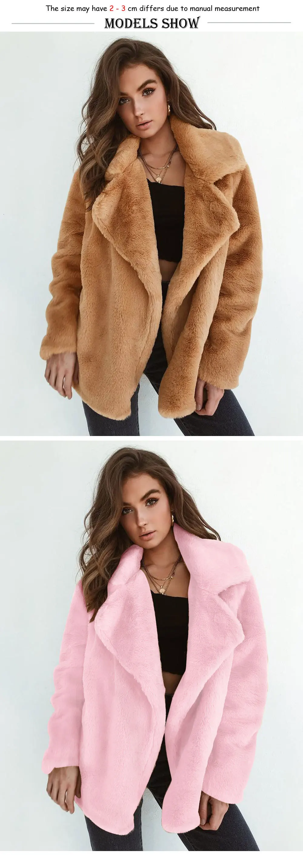 Пальто из искусственного меха, женское сексуальное плюшевое пальто с отворотом, комфортная тонкая куртка, Свободное пальто, модное женское пальто большого размера