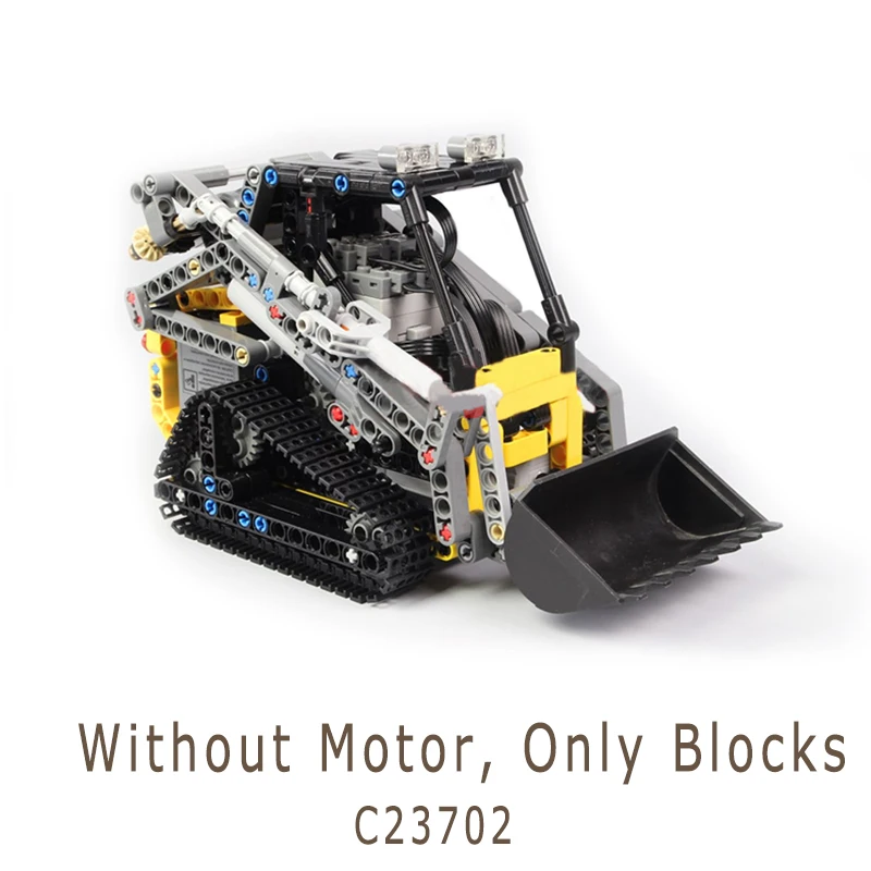 BuildMoc MOC 13349 гусеничный автомобильный экскаватор с дистанционным управлением из сплава Rooter Truck RTR независимая рукоятка электрический автомобиль с дистанционным управлением - Цвет: C23702