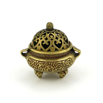 

Mini Brass Incense Holder Incense Burner Portable Censer Incense Holder for Home Living Room Decor Ornament Yoga Incense Gift
