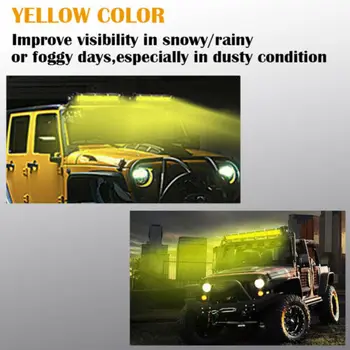 

10-Inch 26LED Light Bar 78W Ultra-Slim Yellow Beam Waterproof For ATV Car 50000+ Hours Shockproof