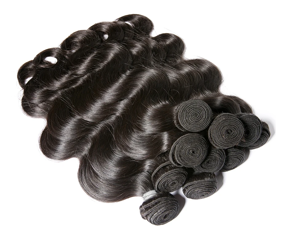 [HJ Weave Beauty] OneCut Hair 10PCS/ Lot 8-30inch P Brazilian Hair Weave Bundles Body Wave Remy Hair Extension Natural Color