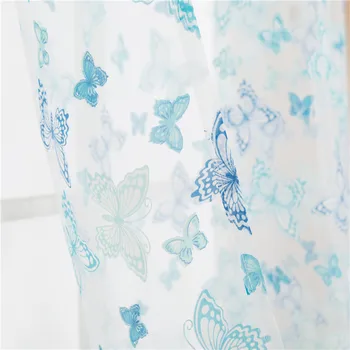 

Jacquard Sheer Curtains Home Decor Flower Print Divider Tulle Drape Panel for Living Room Window Curtains Light Transmission
