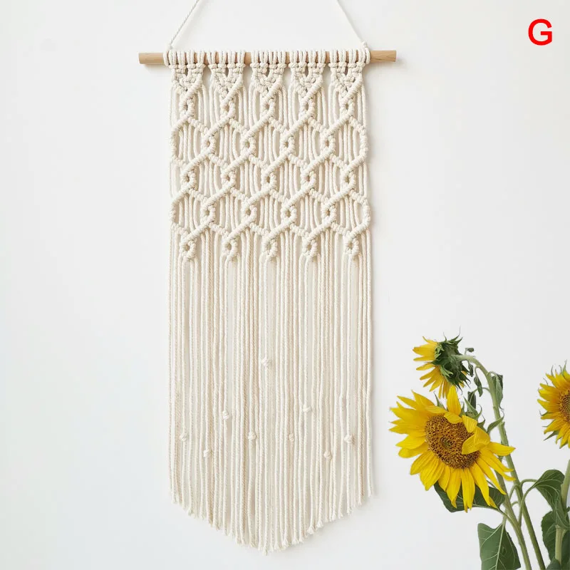 

Hand-woven Bohemian Tassel Cotton Rope Tapestry Wall Decoration Home Bedroom FP8
