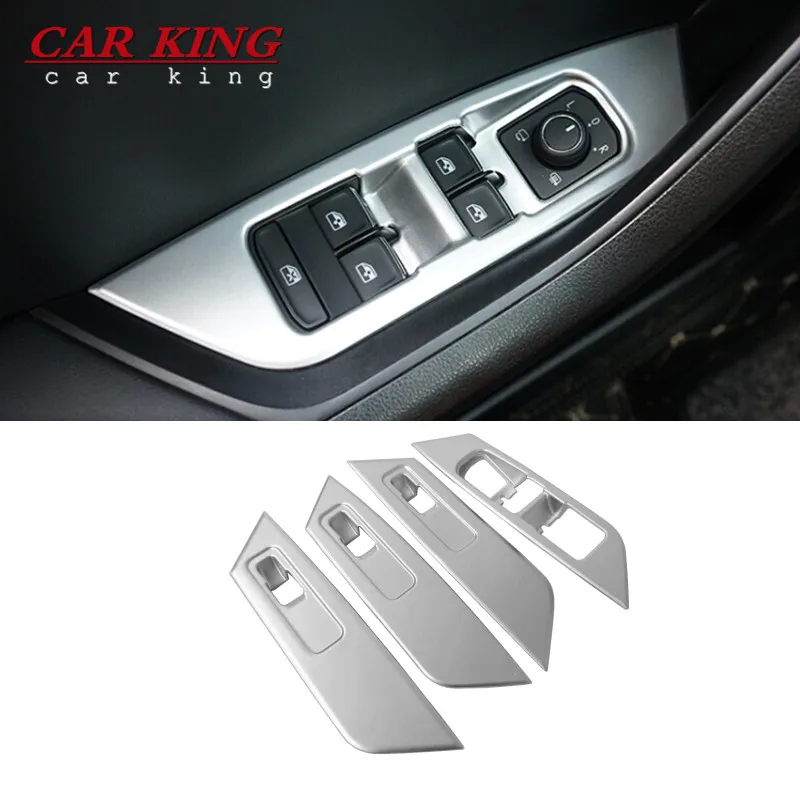 

For Skoda Kodiaq ABS car window lift switch interior control panel frame cover trim bezel door armrest accessories car-styling