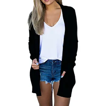 

Direct Deal Women Knitted Cardigan Long Sleeve Loose Sweater Autumn Casual Tops Outwear Coat