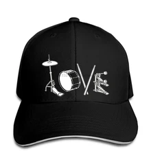 Люблю барабан! Популярные без бирки Бейсбол capknitted приятная на ощупь ткань, Кепка с козырьком, остроконечные