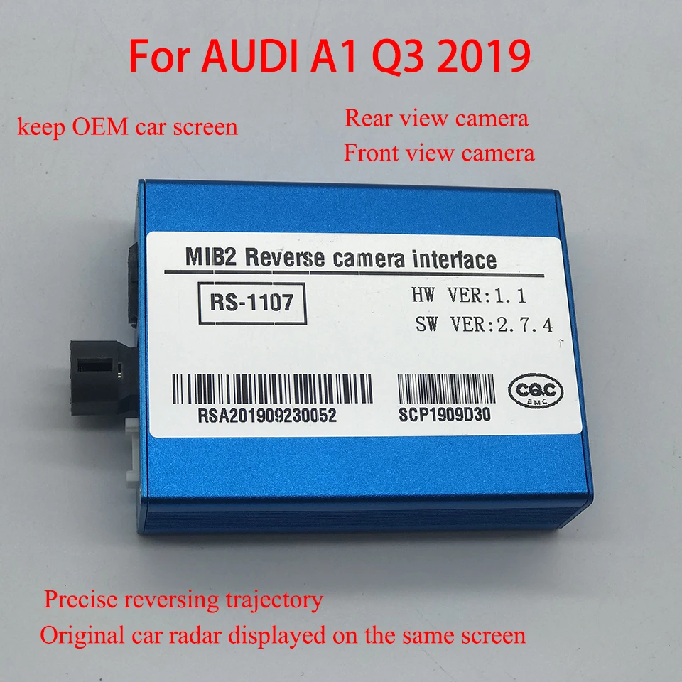 

2019 Reversing Parking System for AUDI Q3 Car Video Interface Integration Rearview Monitor Waterproof Backup Camera