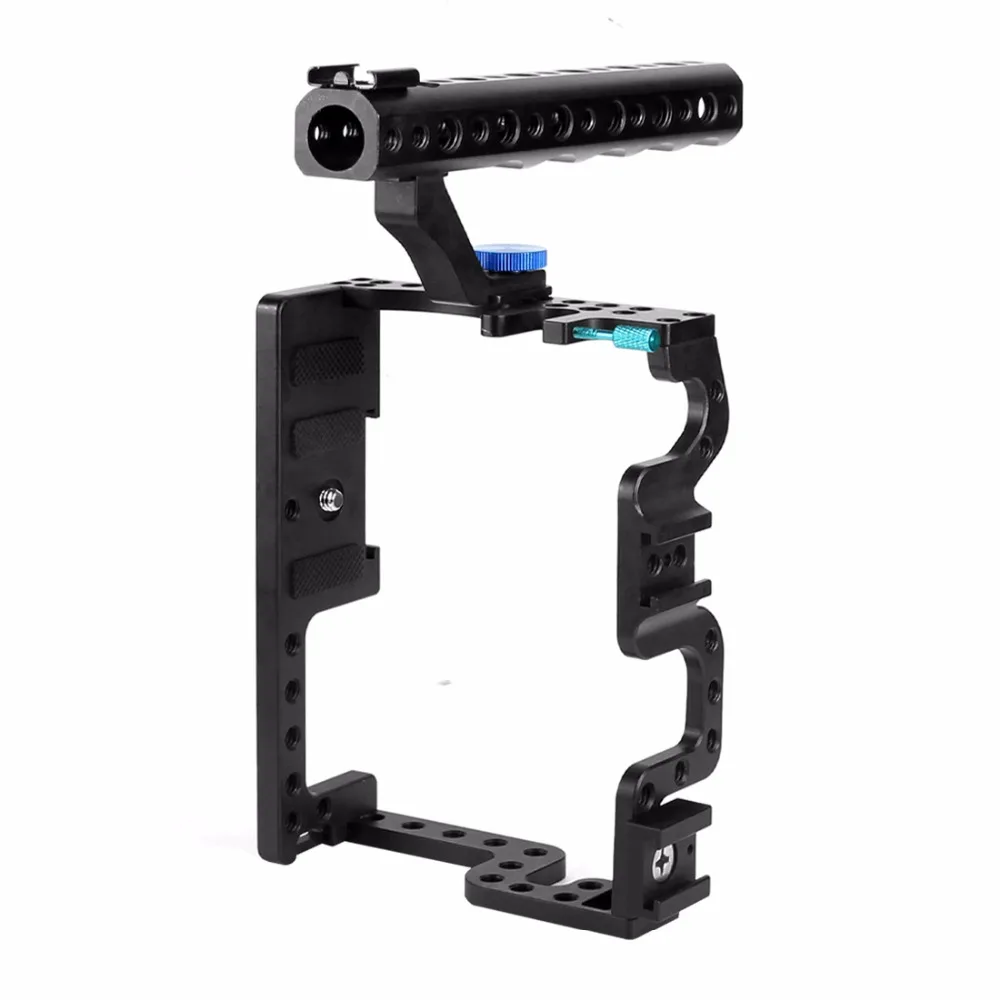 BGNing алюминиевая клетка для камеры для Panasonic GH5/GH4/GH3 Рамка Кронштейн с холодным башмаком расширенный двойной ручные ручки крепление