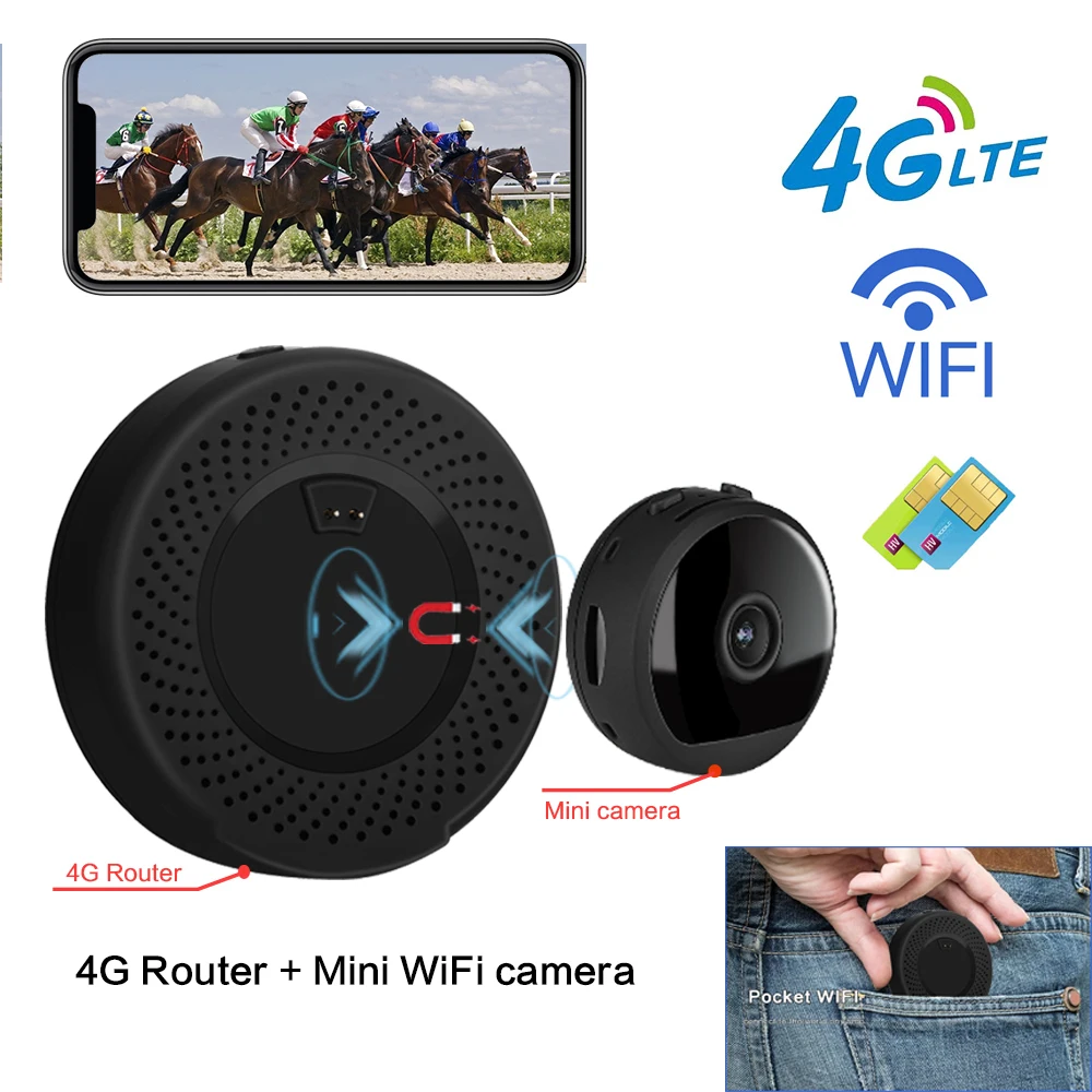 4G 3G Sim Card Mini Camera HD1080P Video Recorder P2P GSM LTE Sport DV Small WIFI Camera Car DVR