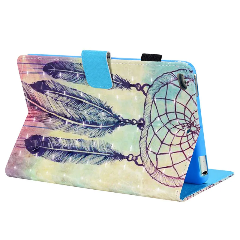 Для iPad чехол Модный 3D окрашенный кожаный смарт-чехол для iPad 9,7 Air 1 2 5 6 5th 6th поколения Coque Fanda