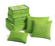  6PCS Waterproof Travel Bags Clothes Luggage Organizer Quilt Blanket Storage Bag Suitcase Pouch Packing Cube Bags 