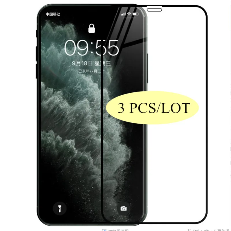 3 шт. защита для экрана из закаленного стекла iphone 12 Защитная пленка 11 Pro X XS Max 6 6S 7 8