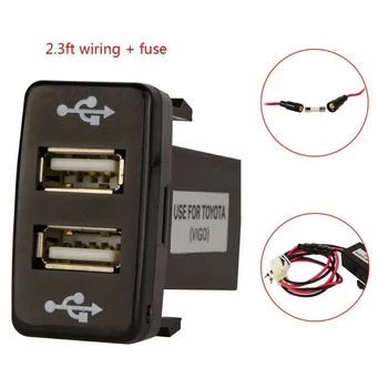 

Car Dual USB 2-Port Phone Charger For Toyota 4Runner/Prado 120 Series 2003-2009