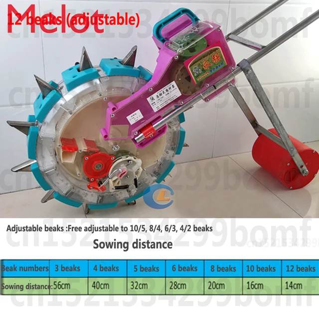 Ingyenes Állítható Csőr Mesterséges Vetőmag Ültetőgép/ Kézi Vetőgép/ Gép Dupla 12 Nyílás - Image 5